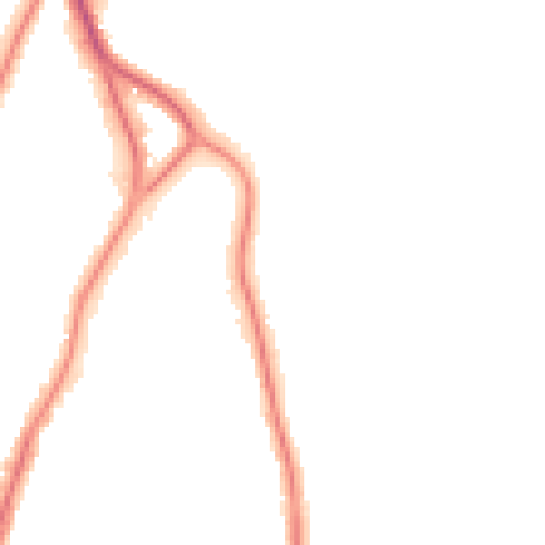 Night-time road noise heatmap for PO3 5QW