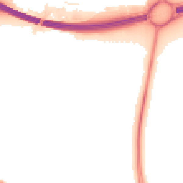 Night-time road noise heatmap for PO3 5UL