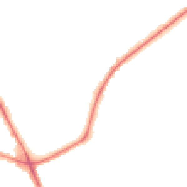 Night-time road noise heatmap for PO3 6EN