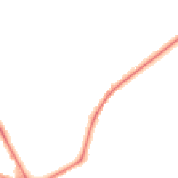 Night-time road noise heatmap for PO3 6FA