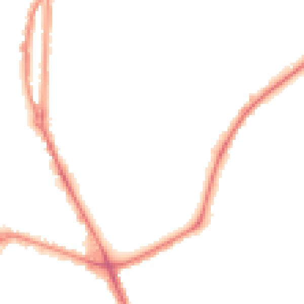 Night-time road noise heatmap for PO3 6FX