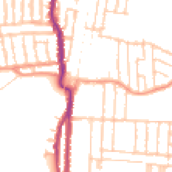 Daytime road noise heatmap for PO3 6GH