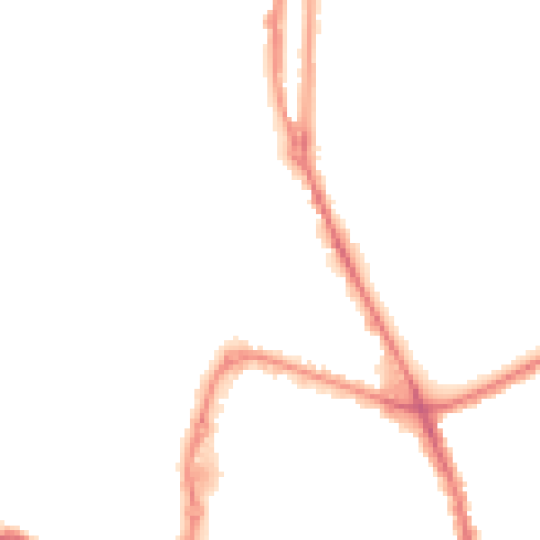 Night-time road noise heatmap for PO3 6GN