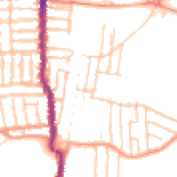 Daytime road noise heatmap for PO3 6LN