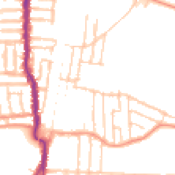 Daytime road noise heatmap for PO3 6NA