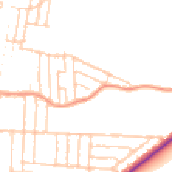 Daytime road noise heatmap for PO3 6PS