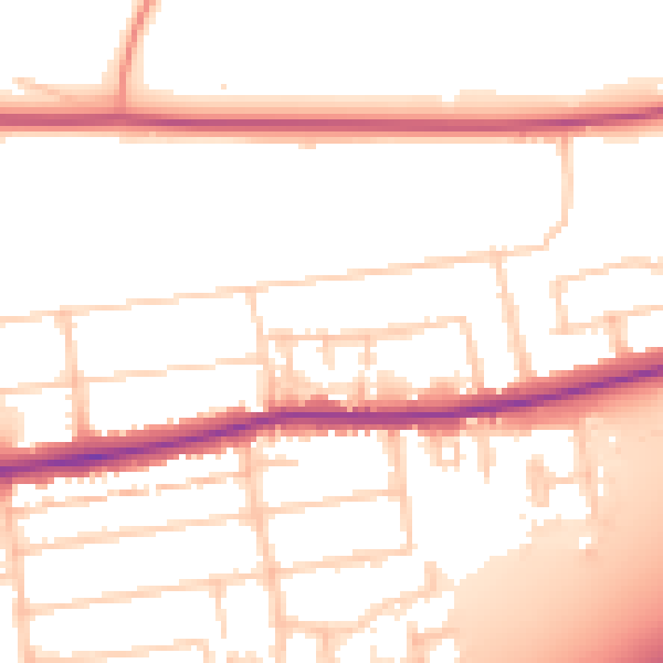 Daytime road noise heatmap for PO6 1AJ