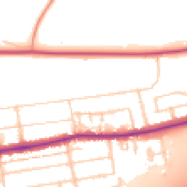 Daytime road noise heatmap for PO6 1AN