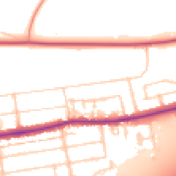 Daytime road noise heatmap for PO6 1AP