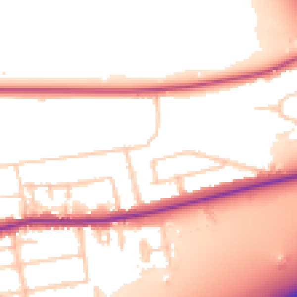 Daytime road noise heatmap for PO6 1AS