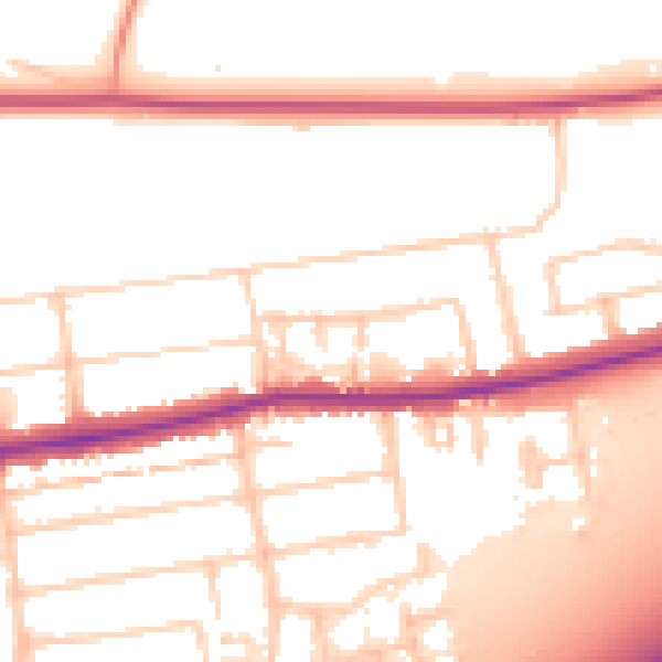 Daytime road noise heatmap for PO6 1AT