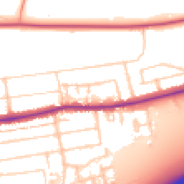 Daytime road noise heatmap for PO6 1AU