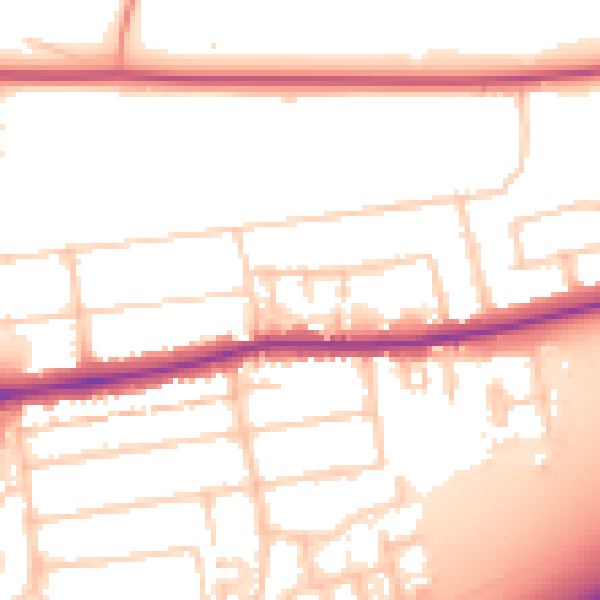 Daytime road noise heatmap for PO6 1AX