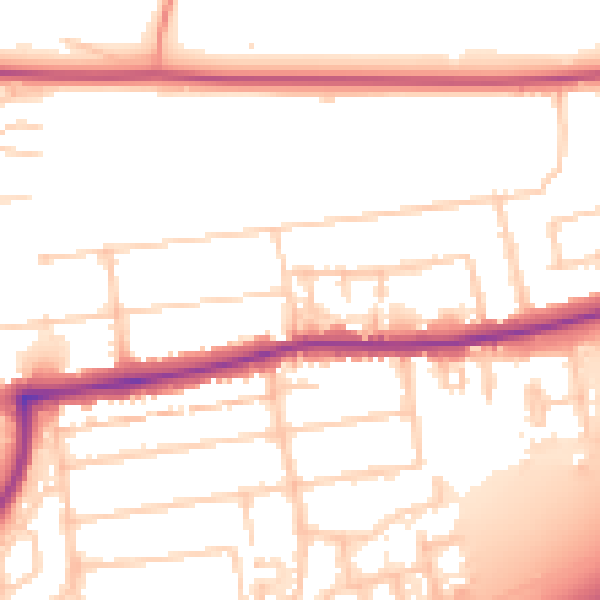 Daytime road noise heatmap for PO6 1AY