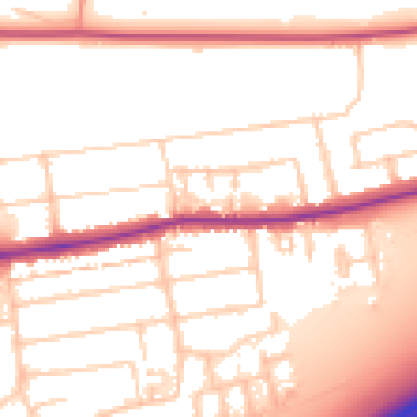 Daytime road noise heatmap for PO6 1AZ