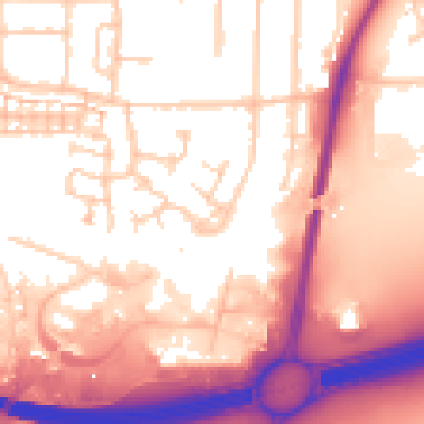 Daytime road noise heatmap for PO6 1BF