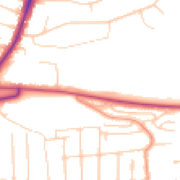 Daytime road noise heatmap for PO6 1BH