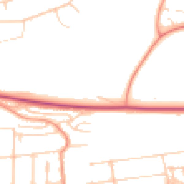 Daytime road noise heatmap for PO6 1BJ