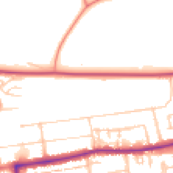 Daytime road noise heatmap for PO6 1BL