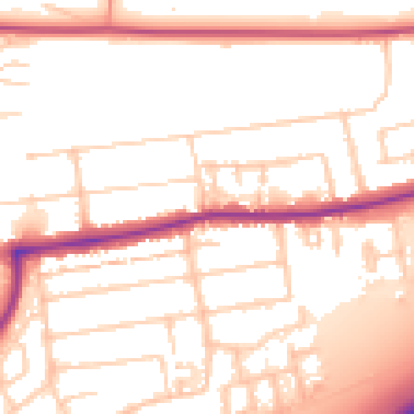 Daytime road noise heatmap for PO6 1BT