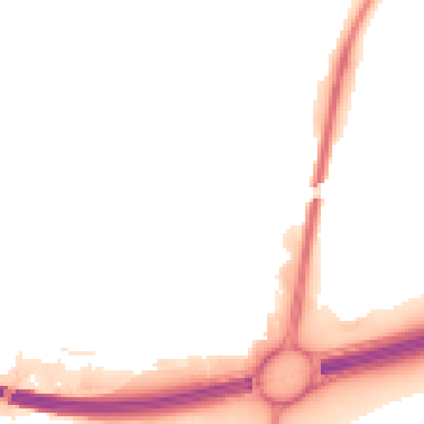 Night-time road noise heatmap for PO6 1BX