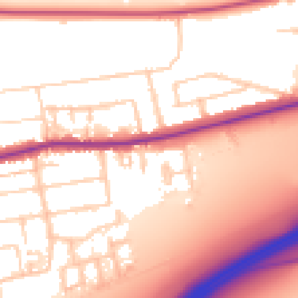 Daytime road noise heatmap for PO6 1BZ