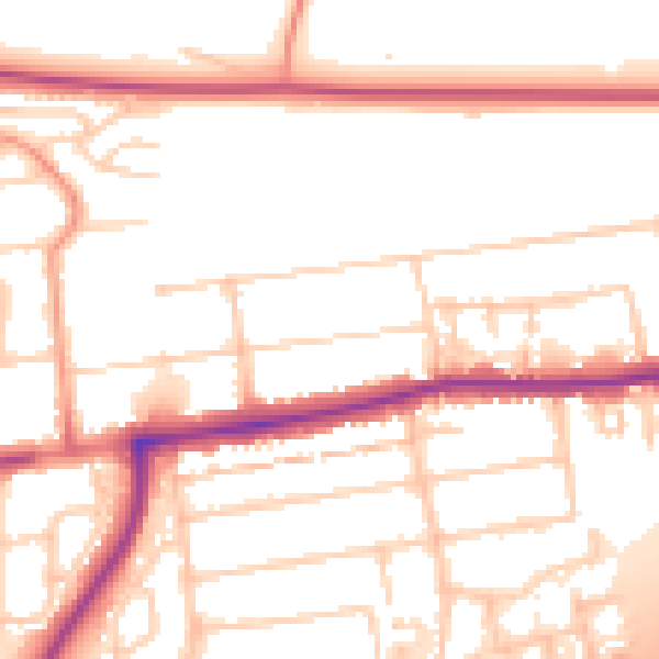 Daytime road noise heatmap for PO6 1DJ
