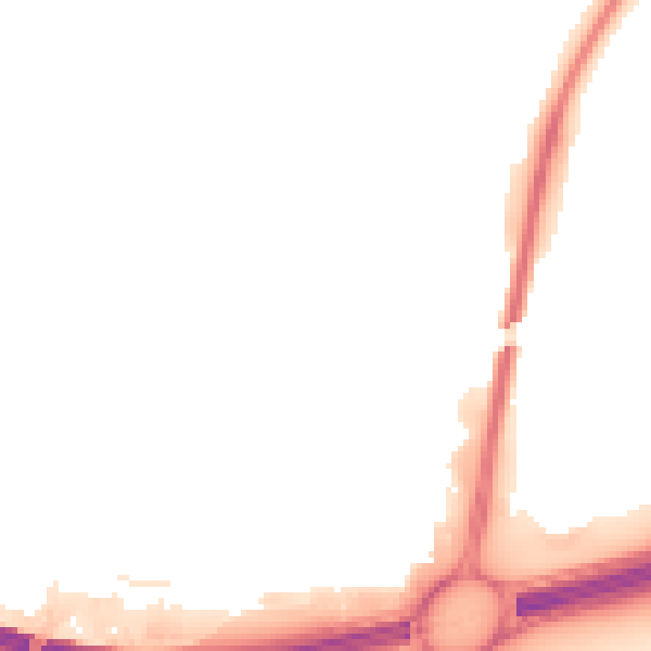 Night-time road noise heatmap for PO6 1DW
