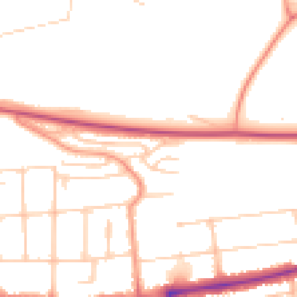 Daytime road noise heatmap for PO6 1EU