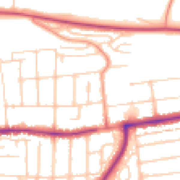 Daytime road noise heatmap for PO6 1HL