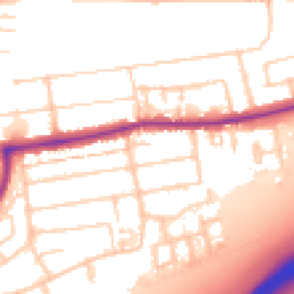 Daytime road noise heatmap for PO6 1JG