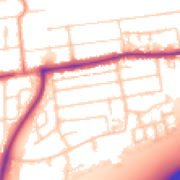 Daytime road noise heatmap for PO6 1JN