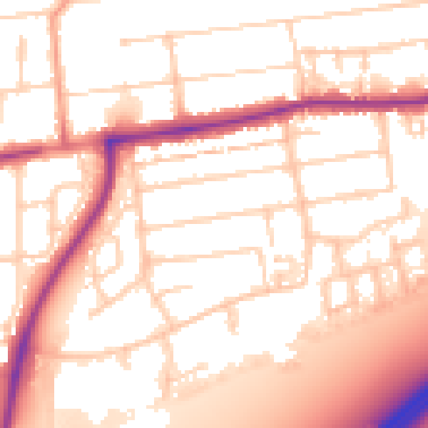 Daytime road noise heatmap for PO6 1JR