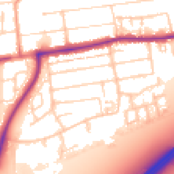 Daytime road noise heatmap for PO6 1JS