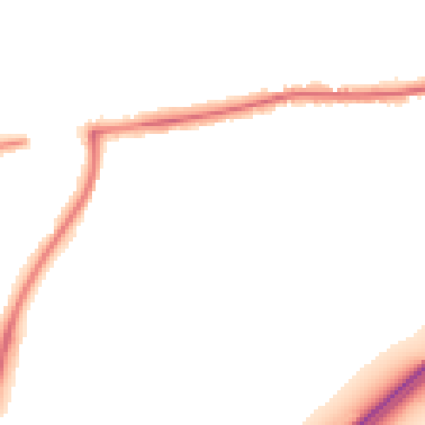 Night-time road noise heatmap for PO6 1JS