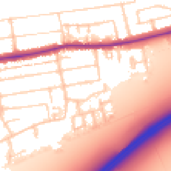 Daytime road noise heatmap for PO6 1JU