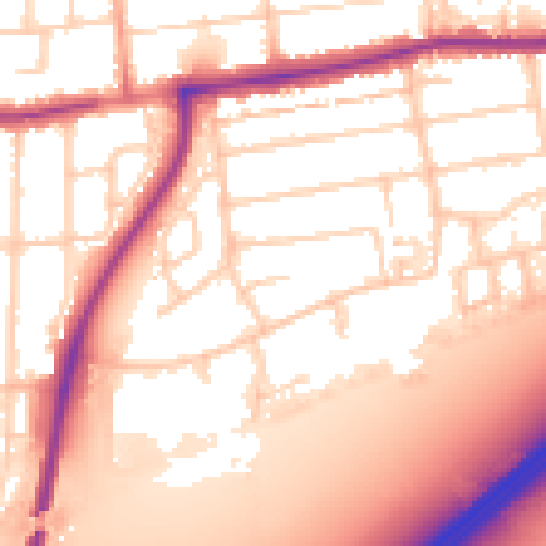 Daytime road noise heatmap for PO6 1NW