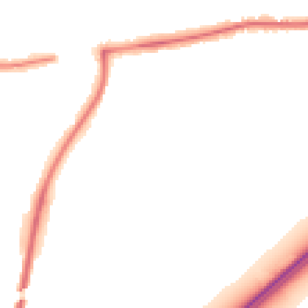 Night-time road noise heatmap for PO6 1NW