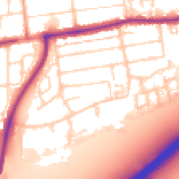 Daytime road noise heatmap for PO6 1TT