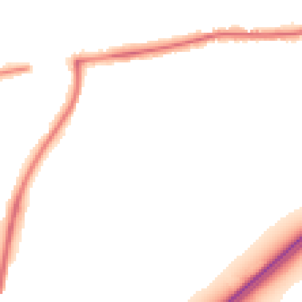 Night-time road noise heatmap for PO6 1TT