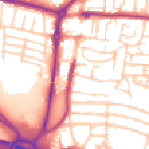Daytime road noise heatmap for PO6 2AB