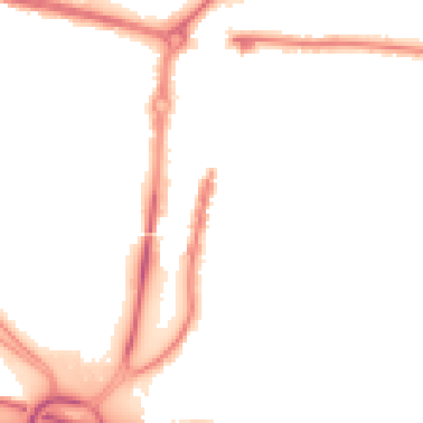 Night-time road noise heatmap for PO6 2AB