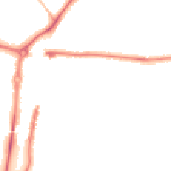 Night-time road noise heatmap for PO6 2DD