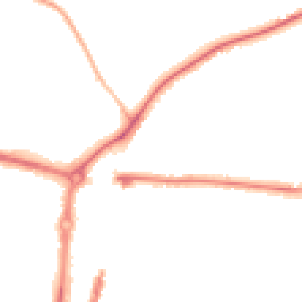 Night-time road noise heatmap for PO6 2DN