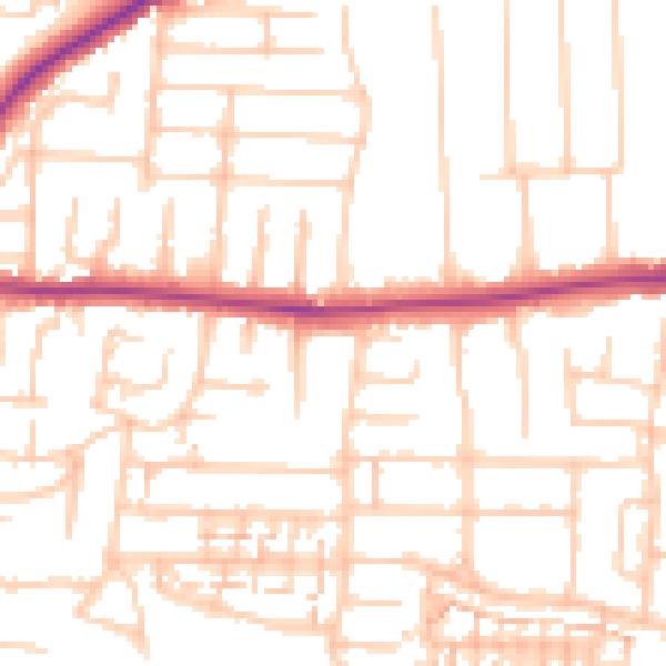 Daytime road noise heatmap for PO6 2HZ