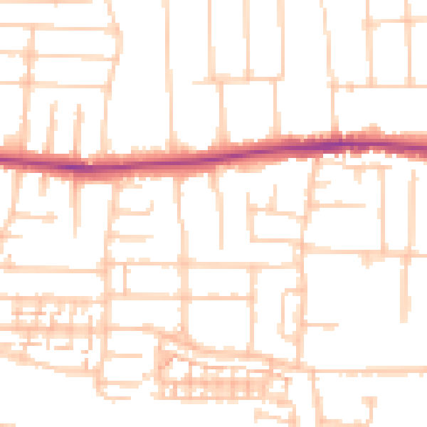 Daytime road noise heatmap for PO6 2JT