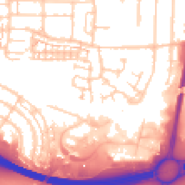 Daytime road noise heatmap for PO6 2LE