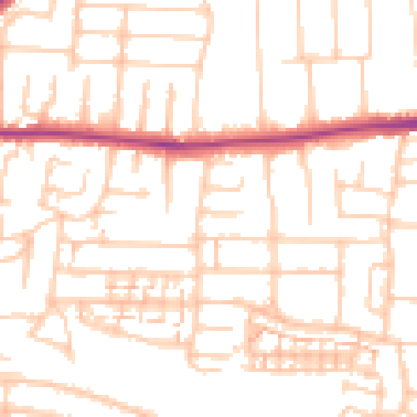 Daytime road noise heatmap for PO6 2LG