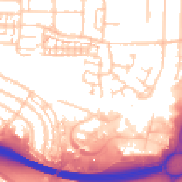 Daytime road noise heatmap for PO6 2NF