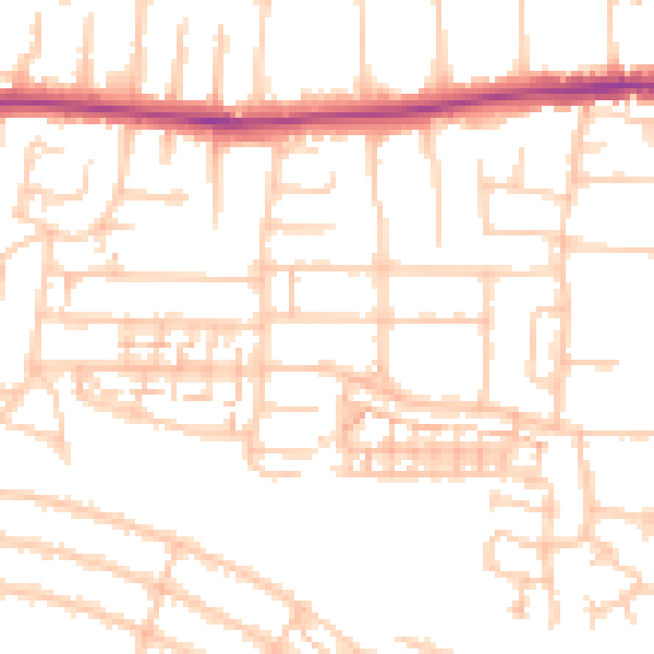 Daytime road noise heatmap for PO6 2NG